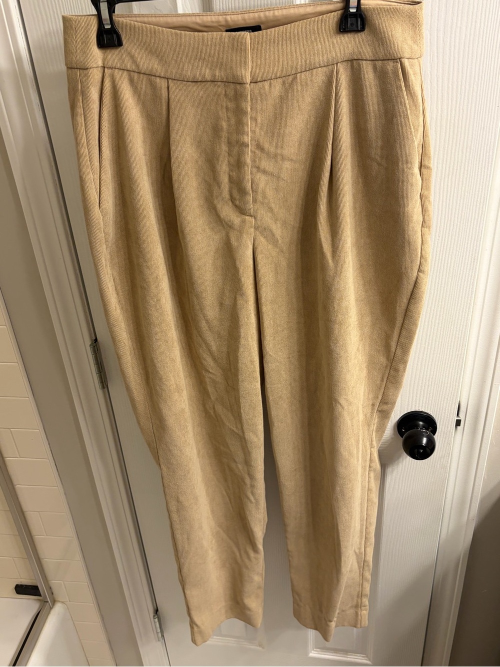 Express Tan Pleated Trousers